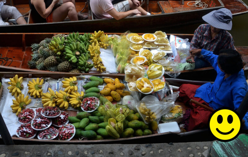 boat folks selling veggies